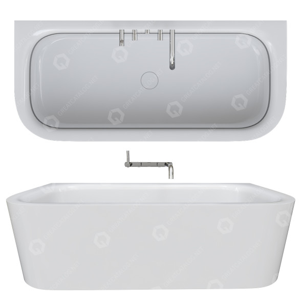 Bathtub Rexa R1 Ovale 3D model