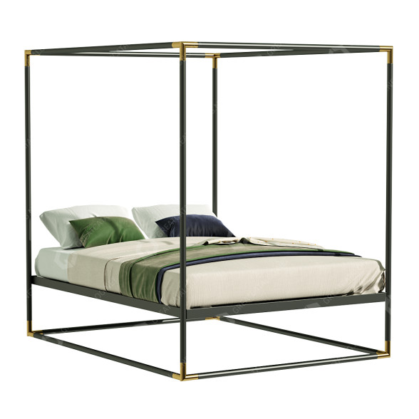 Bed CB2 Frame Canopy Queen 3D model - GreatCatalog 21783