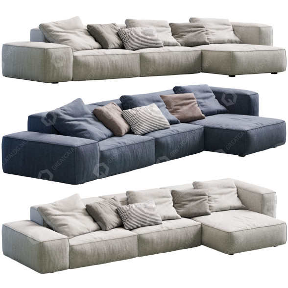 Sofa Living Divani NeoWall 3D-Modell