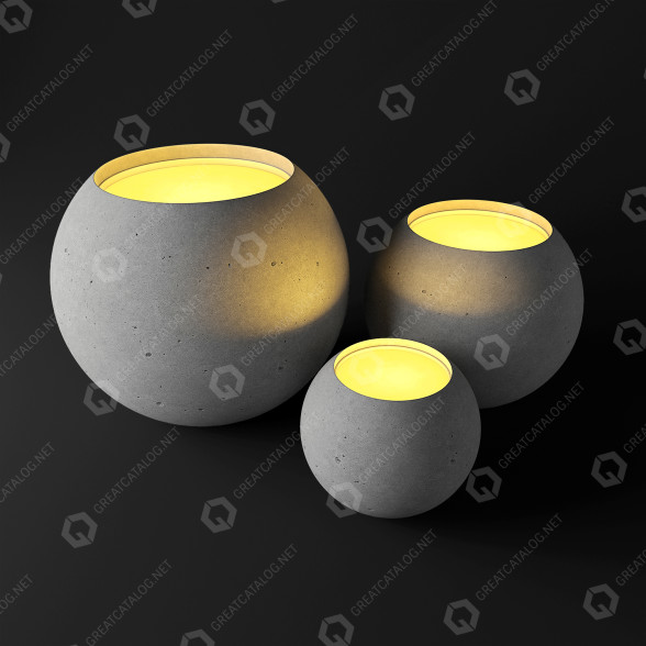 Lanternes kut&kolo dsgn Concrete modèle 3D