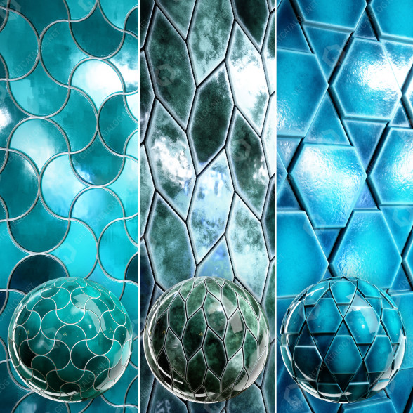 Плитка 4K Materials A6 - 3 Materials 3D модель