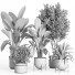 Flowerpots Indoor Plant Set 39 Concrete and Metal Pot - nr.asgari