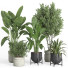 Flowerpots Indoor Plant Set 39 Concrete and Metal Pot - nr.asgari
