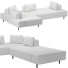 Диван White Corner Sectional - Olam3d