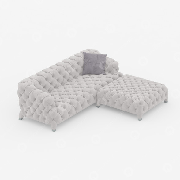 Sofa und Ottomane Modern 3D-Modell
