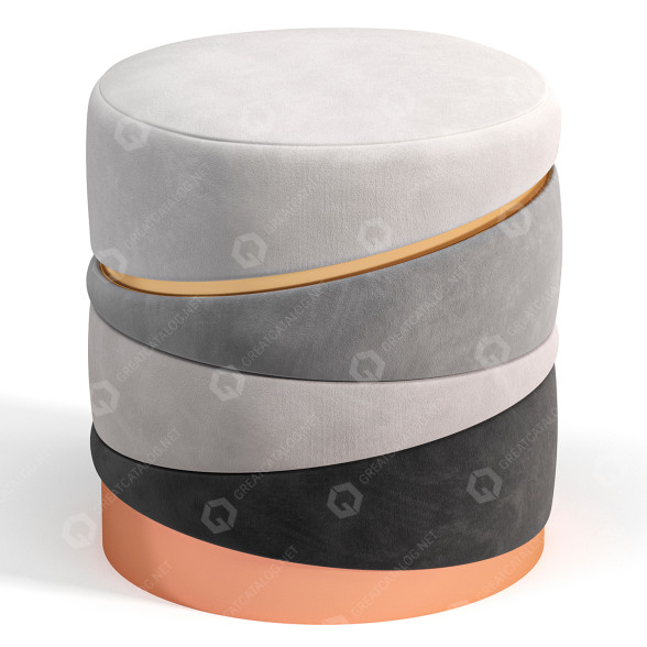 Hocker Kassavello Obsidian 3D-Modell