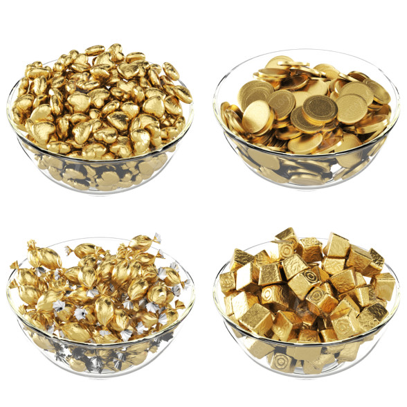 Candies Bowl with Chocolates 3D model