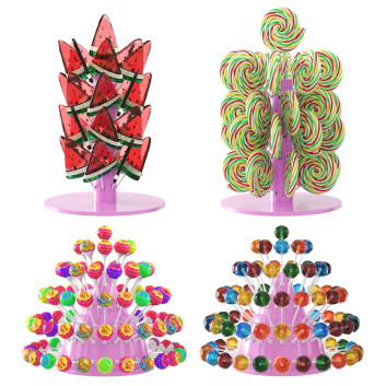 Bonbons Lollipops on the Stands 3D-Modell