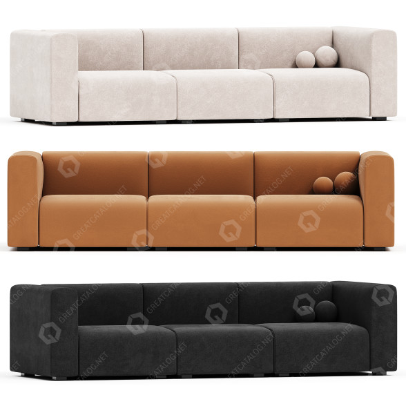 Sofa Hay Mags 3 Seater 3D model