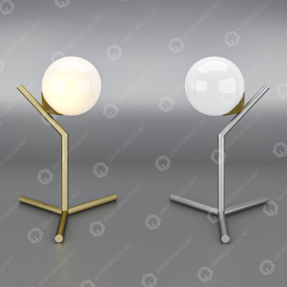 Lampe à poser Silver and Gold modèle 3D