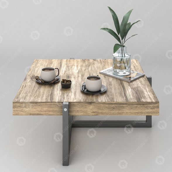 Table basse et décor Ensemble modèle 3D
