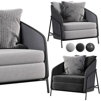 Armchair  Shell Brianform by MR 3D model