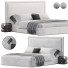 Bed and Bedside Tables CB2 Winter by Zdesign at Home - Theorema