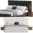 Bed and Bedside Tables CB2 Forte White - Theorema