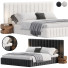 Bed and Bedside Tables CB2 Forte White - Theorema