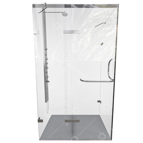 Душова кабіна Monteray H Frameless Rectangle Hinged by Vigo 3D модель