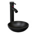 Umywalka Black Ceramic Circular Vessel - Ginex