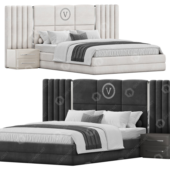 Ліжко та тумбочки Luxmood Furniture Versai 3D модель