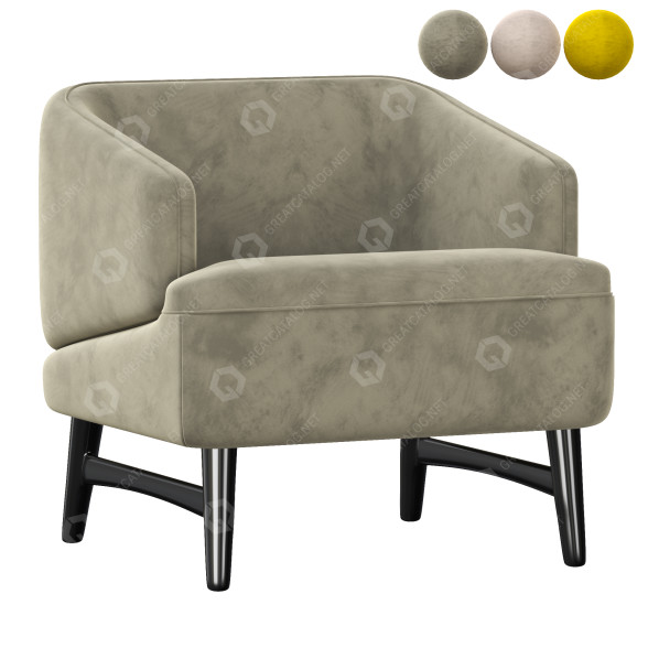 Armchair Roche Bobois Aries 3D model
