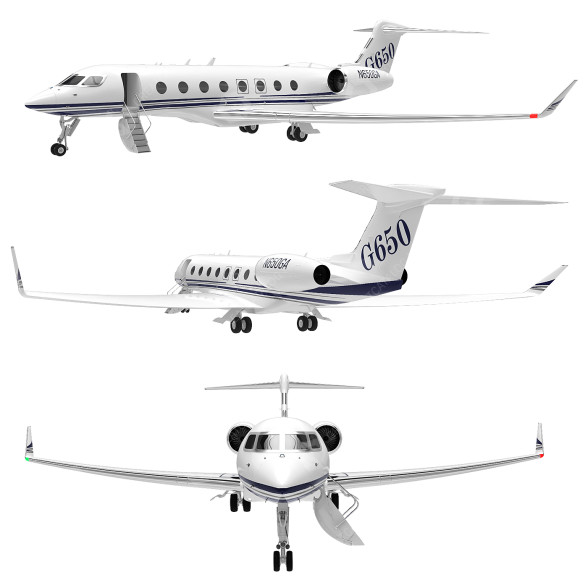 Літак Gulfstream Aerospace Corporation G650 3D модель