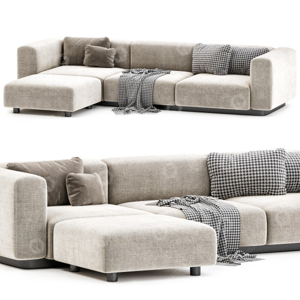 Sofa Vitra Soft model 3D
