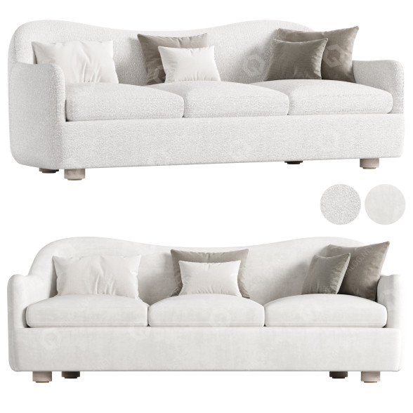 Sofa CB2 Bacio Cream Boucle model 3D