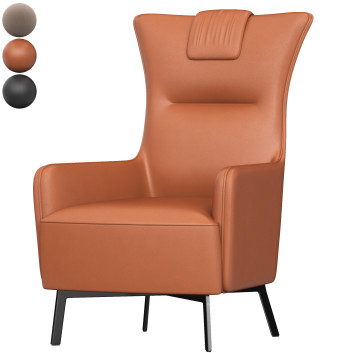 Крісло  Genuine Leather Accent Lou 3D модель