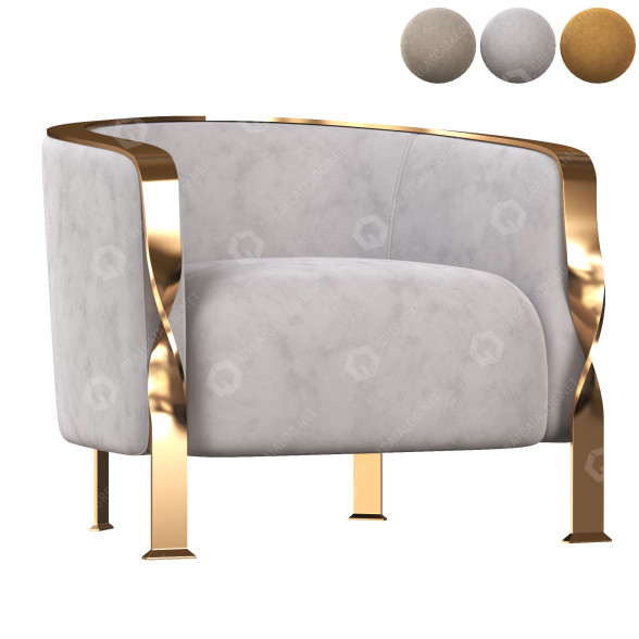 Fotel Rugiano Paris model 3D