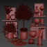 Декор Flowerpots and Vases Set 19 - moyarahmadi1
