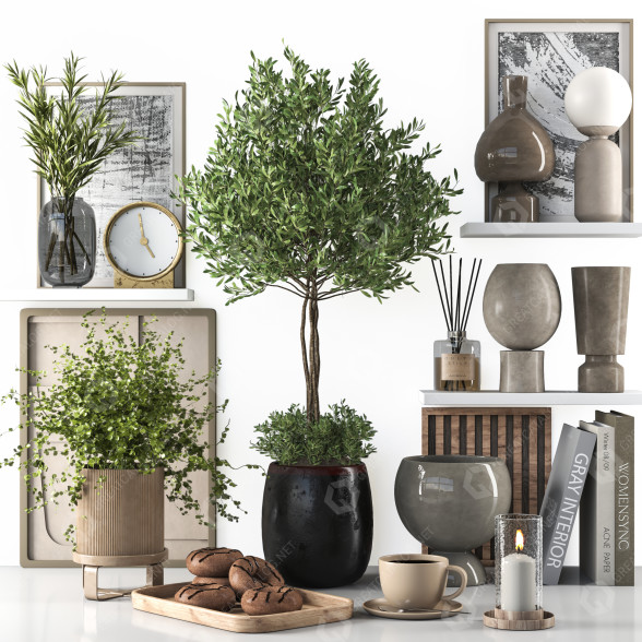 Декор Flowerpots and Vases Set 19 3D модель