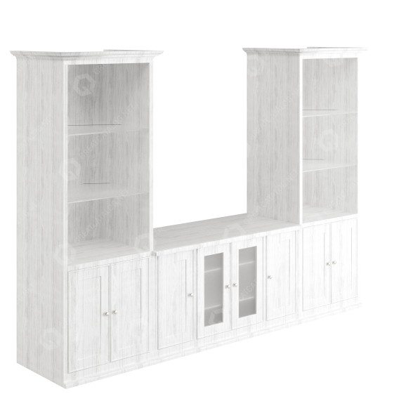 TV-Wandschrank Ballard Designs Tuscan 3 Piece Large Media Group 3D-Modell