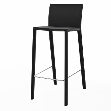 Барний стілець Baxton Studio Black Leather