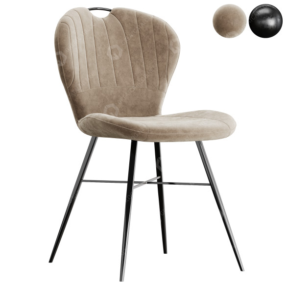 Stuhl Fontana Microfiber by Pronto Wonen 3D-Modell