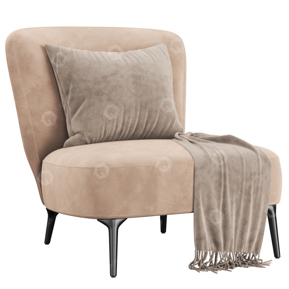 Armchair Minotti Aston 3D model