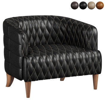 Крісло  ‎Moe's Home Collection Magdelan Tufted Leather 3D модель