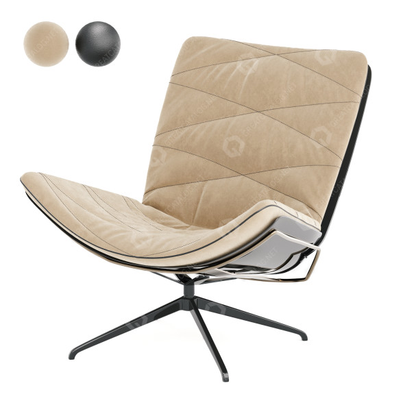 Fauteuil KFF Nest Pure Lounge modèle 3D