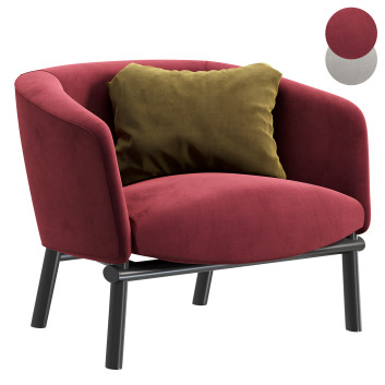 Armchair  Gallotti&Radice Livre 3D model