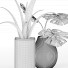 Blumensträuße Pflanzen in Vasen set 5 - srhtyucel