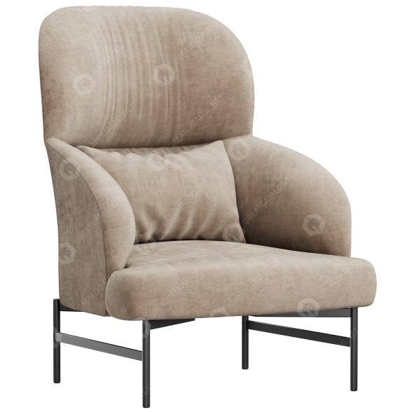 Armchair Rossin Kamal Metal 3D model