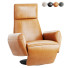 Fauteuil Poltrona Frau Colored Leather Swivel Manual Recliner - Isomiddinvfx1995