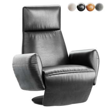 Крісло Poltrona Frau Colored Leather Swivel Manual Recliner