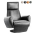 Fauteuil Poltrona Frau Colored Leather Swivel Manual Recliner - Isomiddinvfx1995