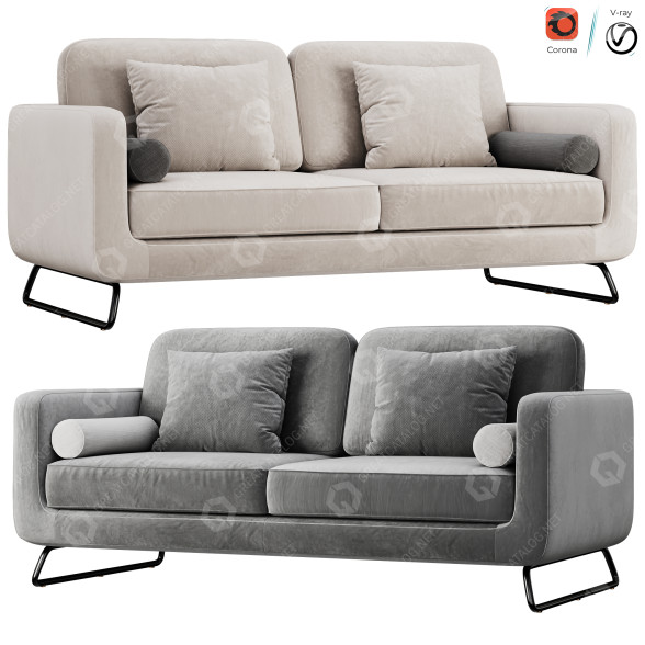 Sofá Milano Bedding Freddie Modelo 3D