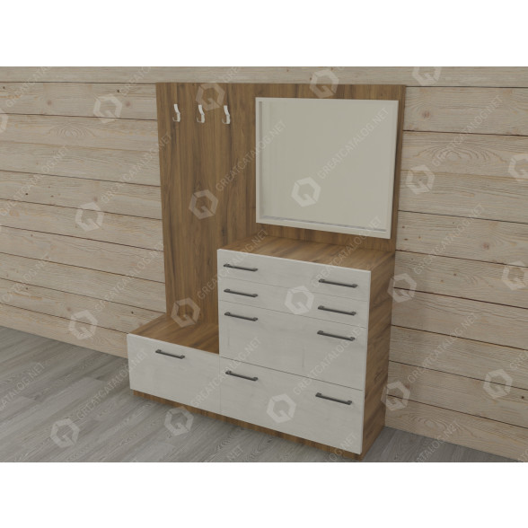 Korridor-Einheit Wooden 3D-Modell
