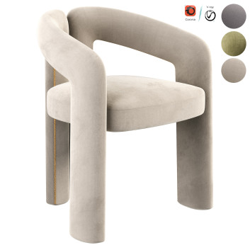 Стілець Cassina Dudet by Patricia Urquiola 3D модель