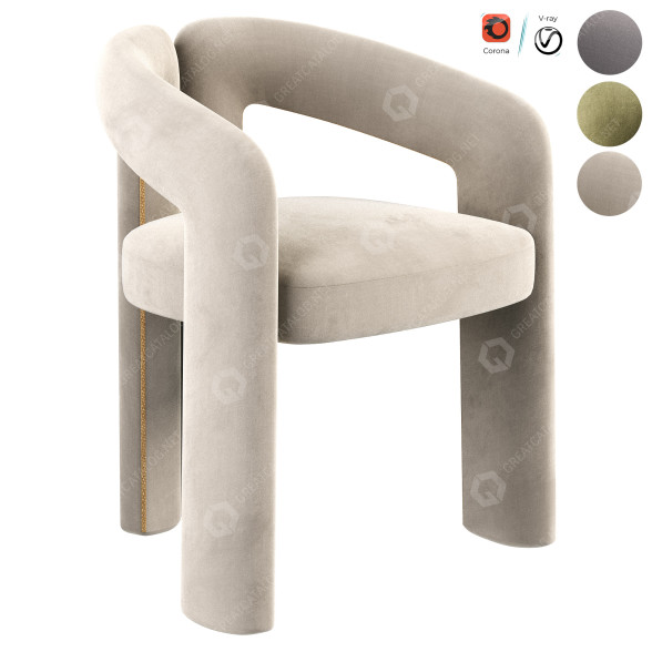 Chair Cassina Dudet by Patricia Urquiola 3D model
