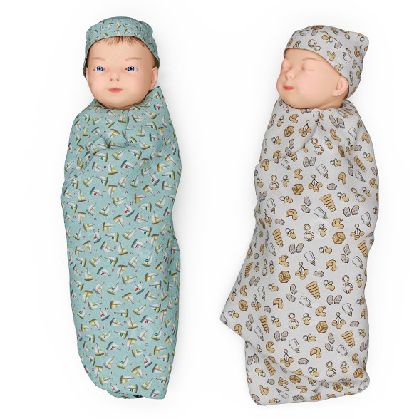 Säuglinge Wakeful and Sleeping 3D-Modell