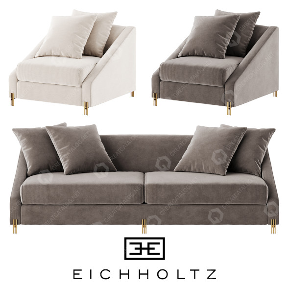 Диван та крiсло Eichholtz Candice Set 3D модель