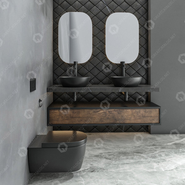 Bathroom Furniture Set 10 3D model