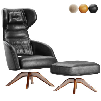 Sessel und Ottomane  Captain Heaven Soft 3D-Modell